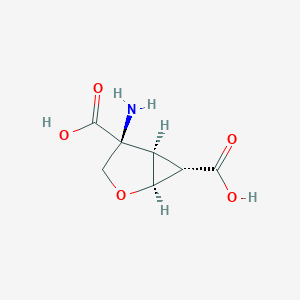 molecular formula C7H9NO5 B033229 (1S,4S,5R,6S)-4-amino-2-oxabicyclo[3.1.0]hexane-4,6-dicarboxylic acid CAS No. 191471-51-9