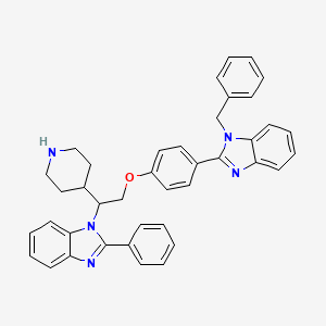 molecular formula C40H37N5O B3322947 1-Benzyl-2-(4-(2-(2-phenyl-1H-benzo[d]imidazol-1-yl)-2-(piperidin-4-yl)ethoxy)phenyl)-1H-benzo[d]imidazole CAS No. 1565836-12-5