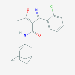 molecular formula C21H23ClN2O2 B332296 N~4~-(1-ADAMANTYL)-3-(2-CHLOROPHENYL)-5-METHYL-4-ISOXAZOLECARBOXAMIDE 