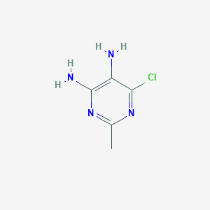molecular formula C5H7ClN4 B033230 6-Chloro-2-methylpyrimidine-4,5-diamine CAS No. 933-80-2