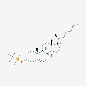 molecular formula C33H60OSi B033232 Tert-butyl-[[(8S,9S,10R,13R,14S,17R)-10,13-dimethyl-17-[(2R)-6-methylheptan-2-yl]-2,3,4,7,8,9,11,12,14,15,16,17-dodecahydro-1H-cyclopenta[a]phenanthren-3-yl]oxy]-dimethylsilane CAS No. 57711-50-9