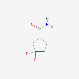 molecular formula C6H9F2NO B3323257 3,3-Difluorocyclopentanecarboxamide CAS No. 1628450-91-8