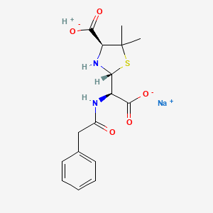 molecular formula C16H19N2NaO5S B3323301 Sodium benzylpenicilloate CAS No. 16349-25-0