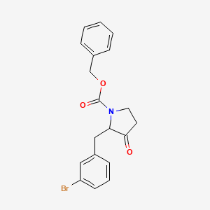 molecular formula C19H18BrNO3 B3323325 Benzyl 2-[(3-bromophenyl)methyl]-3-oxopyrrolidine-1-carboxylate CAS No. 1637310-50-9