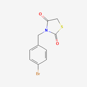 molecular formula C10H8BrNO2S B3323348 3-(4-Bromobenzyl)-1,3-thiazolidine-2,4-dione CAS No. 163777-88-6
