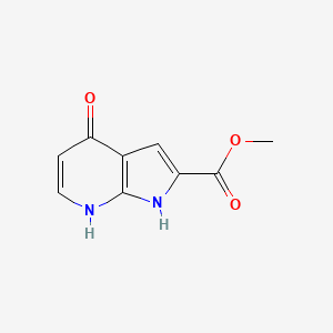 molecular formula C9H8N2O3 B3323524 Methyl 4-hydroxy-1H-pyrrolo[2,3-b]pyridine-2-carboxylate CAS No. 1638767-89-1