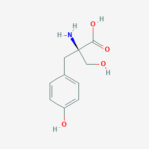 molecular formula C10H13NO4 B033236 (R)-2-Amino-3-hydroxy-2-(4-hydroxybenzyl)propanoic acid CAS No. 69980-45-6