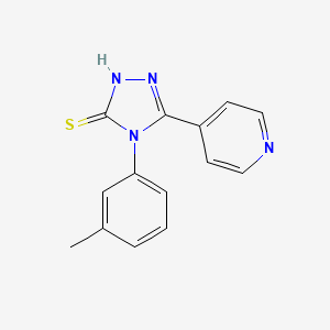 molecular formula C14H12N4S B3323641 4-(3-methylphenyl)-5-(4-pyridinyl)-4H-1,2,4-triazole-3-thiol CAS No. 16629-42-8