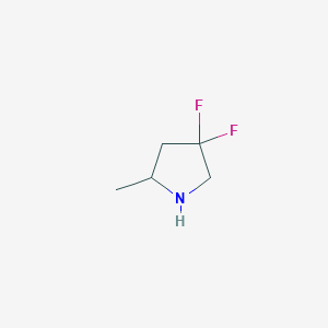 molecular formula C5H9F2N B3323652 4,4-difluoro-2-methylpyrrolidine CAS No. 1670259-98-9