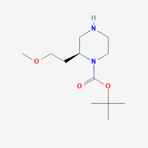 molecular formula C12H24N2O3 B3323730 tert-Butyl (S)-2-(2-methoxyethyl)piperazine-1-carboxylate CAS No. 169447-94-3