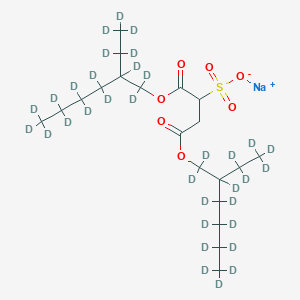 molecular formula C20H37NaO7S B3323913 sodium;1,4-bis[1,1,2,3,3,4,4,5,5,6,6,6-dodecadeuterio-2-(1,1,2,2,2-pentadeuterioethyl)hexoxy]-1,4-dioxobutane-2-sulfonate CAS No. 175736-89-7