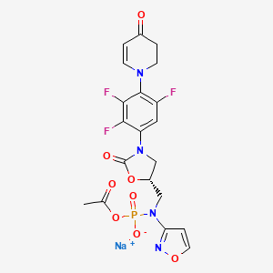 molecular formula C20H17F3N4NaO8P B3324142 Contezolid Acefosamil CAS No. 1807365-35-0