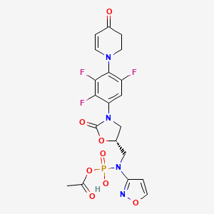 molecular formula C20H18F3N4O8P B3324143 Contezolid acefosamil CAS No. 1807497-11-5