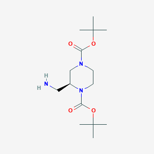 molecular formula C15H29N3O4 B3324180 Di-tert-butyl (S)-2-(aminomethyl)piperazine-1,4-dicarboxylate CAS No. 1808248-63-6