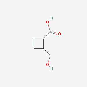 molecular formula C6H10O3 B3324334 2-(Hydroxymethyl)cyclobutane-1-carboxylic acid CAS No. 1824535-17-2