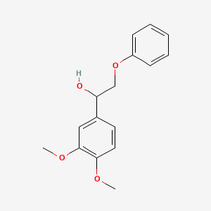 molecular formula C16H18O4 B3324363 1-(3,4-Dimethoxyphenyl)-2-phenoxyethanol CAS No. 183303-74-4
