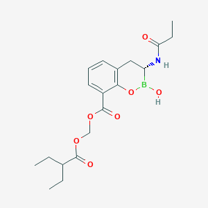 molecular formula C19H26BNO7 B3324390 Ledaborbactam Etzadroxil CAS No. 1842399-68-1