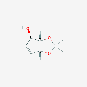 molecular formula C8H12O3 B3324431 (3aS,4S,6aR)-2,2-Dimethyl-3a,6a-dihydro-4H-cyclopenta[d][1,3]dioxol-4-ol CAS No. 185622-63-3