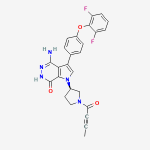 molecular formula C26H21F2N5O3 B3324443 Edralbrutinib CAS No. 1858206-58-2