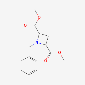 molecular formula C14H17NO4 B3324466 2,4-Dimethyl 1-benzylazetidine-2,4-dicarboxylate CAS No. 186752-06-7