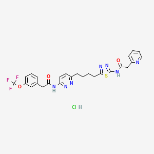 molecular formula C26H25ClF3N7O3S B3324489 Telaglenastat Hydrochloride CAS No. 1874231-60-3