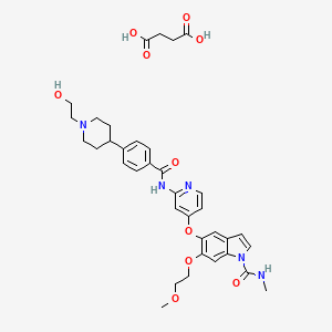 molecular formula C36H43N5O10 B3324503 E7090 succinate CAS No. 1879965-80-6