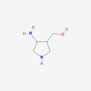 molecular formula C5H12N2O B3324576 (4-Aminopyrrolidin-3-yl)methanol CAS No. 1903985-04-5