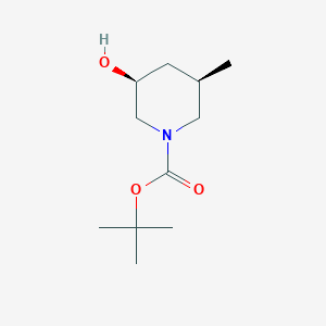 molecular formula C11H21NO3 B3324581 tert-butyl (3S,5R)-3-hydroxy-5-methyl-piperidine-1-carboxylate CAS No. 1909294-25-2