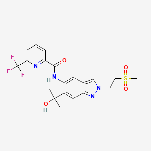 N-[6-(1-hydroxy-1-methyl-ethyl)-2-(2-methylsulfonylethyl)indazol-5-yl]-6-(trifluoromethyl)pyridine-2-carboxamide