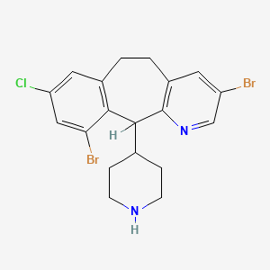 6,15-Dibromo-13-chloro-2-piperidin-4-yl-4-azatricyclo[9.4.0.03,8]pentadeca-1(11),3(8),4,6,12,14-hexaene