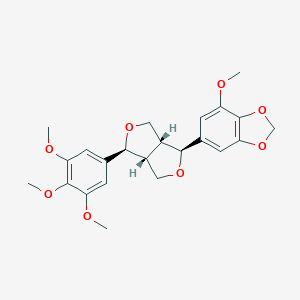 molecular formula C23H26O8 B033248 Sesartemin CAS No. 77394-27-5