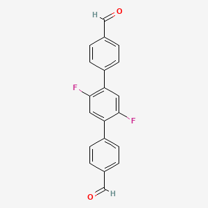 molecular formula C20H12F2O2 B3324888 4-[2,5-difluoro-4-(4-formylphenyl)phenyl]benzaldehyde CAS No. 1998167-76-2