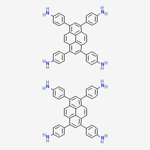 molecular formula C80H60N8 B3325251 4-[3,6,8-Tris(4-aminophenyl)pyren-1-yl]aniline CAS No. 2092907-97-4