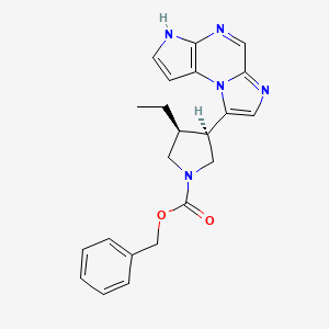 benzyl (3S,4R)-3-ethyl-4-(1,5,7,10-tetrazatricyclo[7.3.0.02,6]dodeca-2(6),3,7,9,11-pentaen-12-yl)pyrrolidine-1-carboxylate