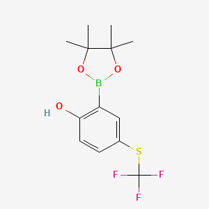 2-Hydroxy-5-(trifluoromethylthio)phenylboronic acid, pinacol ester
