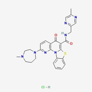 molecular formula C27H28ClN7O2S B3325328 Pidnarulex hydrochloride CAS No. 2101314-20-7