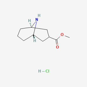 molecular formula C10H18ClNO2 B3325329 Methyl exo-9-azabicyclo[3.3.1]nonane-3-carboxylate hydrochloride CAS No. 2101775-07-7