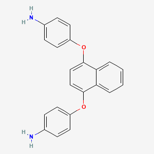 molecular formula C22H18N2O2 B3325399 4,4'-(Naphthalene-1,4-diylbis(oxy))dianiline CAS No. 211446-29-6
