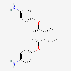 molecular formula C22H18N2O2 B3325399 4,4'-(1,4-Naphthalenediylbisoxy)dianiline CAS No. 211446-29-6