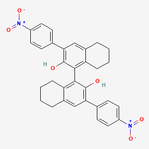 molecular formula C32H28N2O6 B3325443 (S)-3,3'-Bis(4-nitrophenyl)-5,5',6,6',7,7',8,8'-octahydro-[1,1'-binaphthalene]-2,2'-diol CAS No. 2129645-35-6