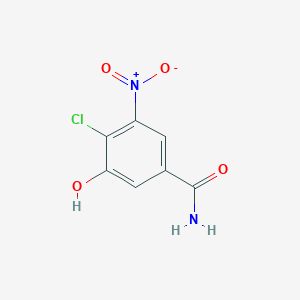 molecular formula C7H5ClN2O4 B3325480 4-Chloro-3-hydroxy-5-nitrobenzamide CAS No. 2137975-63-2