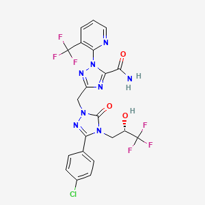 molecular formula C21H15ClF6N8O3 B3325505 Enuvaptan CAS No. 2145062-48-0
