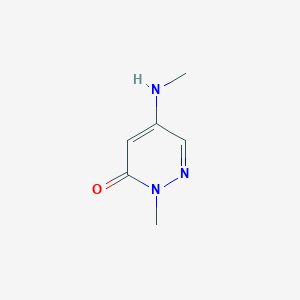 molecular formula C6H9N3O B3325509 2-Methyl-5-(methylamino)pyridazin-3(2H)-one CAS No. 214556-20-4
