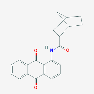 molecular formula C22H19NO3 B332552 N~2~-(9,10-DIOXO-9,10-DIHYDRO-1-ANTHRACENYL)BICYCLO[2.2.1]HEPTANE-2-CARBOXAMIDE 