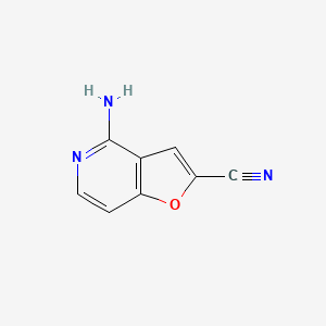 molecular formula C8H5N3O B3325538 4-Aminofuro[3,2-c]pyridine-2-carbonitrile CAS No. 215454-29-8