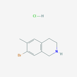 molecular formula C10H13BrClN B3325549 7-Bromo-6-methyl-1,2,3,4-tetrahydroisoquinoline hydrochloride CAS No. 215798-22-4