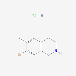 molecular formula C10H13BrClN B3325549 Isoquinoline,7-bromo-1,2,3,4-tetrahydro-6-methyl-,hydrochloride CAS No. 215798-22-4