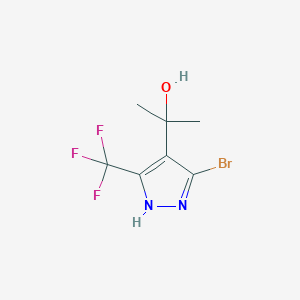 2-(5-Bromo-3-(trifluoromethyl)-1H-pyrazol-4-yl)propan-2-ol
