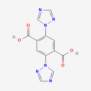 molecular formula C12H8N6O4 B3325567 2,5-di(1H-1,2,4-triazol-1-yl)terephthalic acid CAS No. 2163052-04-6