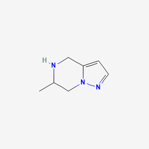 molecular formula C7H11N3 B3325595 6-Methyl-4,5,6,7-tetrahydropyrazolo[1,5-a]pyrazine CAS No. 2165791-38-6